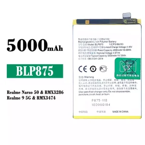 Batería telefono celular BLP875 para OPPO Realme Narzo 50 / Realme 9 5G