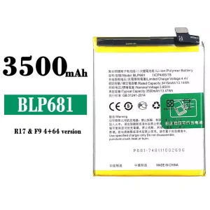 Batería telefono celular BLP681 para OPPO R17 / F9 4+64 version