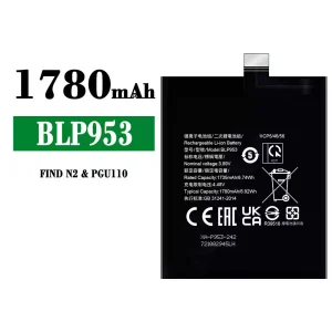 Batería telefono celular BLP953 para OPPO FIND N2