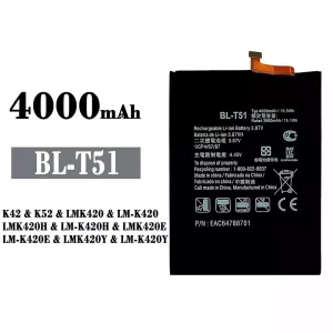 Batería telefono celular BL-T51 para LG K42 / K52