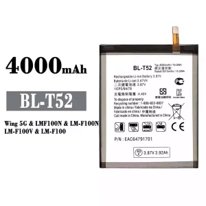 Batería telefono celular BL-T52 para LG Wing 5G
