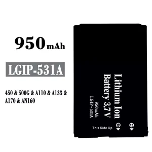 Batería telefono celular LGIP-531A para LG 450/500G/A110/A133/A170/AN160