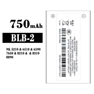 Batería telefono celular BLB-2 para Nokia NK 5210/6510/6590/7650/8210/8310/8890