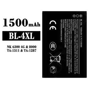 Batería telefono celular BL-4XL para Nokia NK 6300 4G/8000
