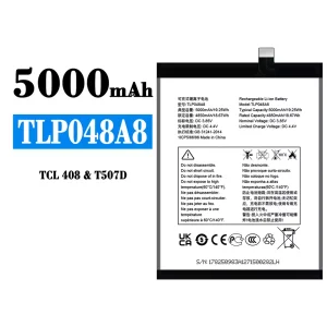 Batería telefono celular TLP048A8 para Alcatel TCL 408/T507D