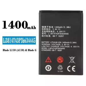 Batería telefono celular Li3814T43P3h634445 para ZTE Blade L110(A110)/Blade G