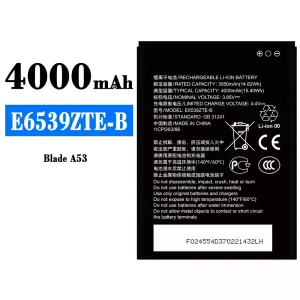 Batería telefono celular E6539ZTE-B para ZTE Blade A53