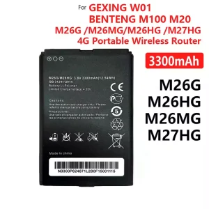 Batería nueva para Gehang W01,Benteng M100, M20, M26G,M26HG,M26MG,M27HG